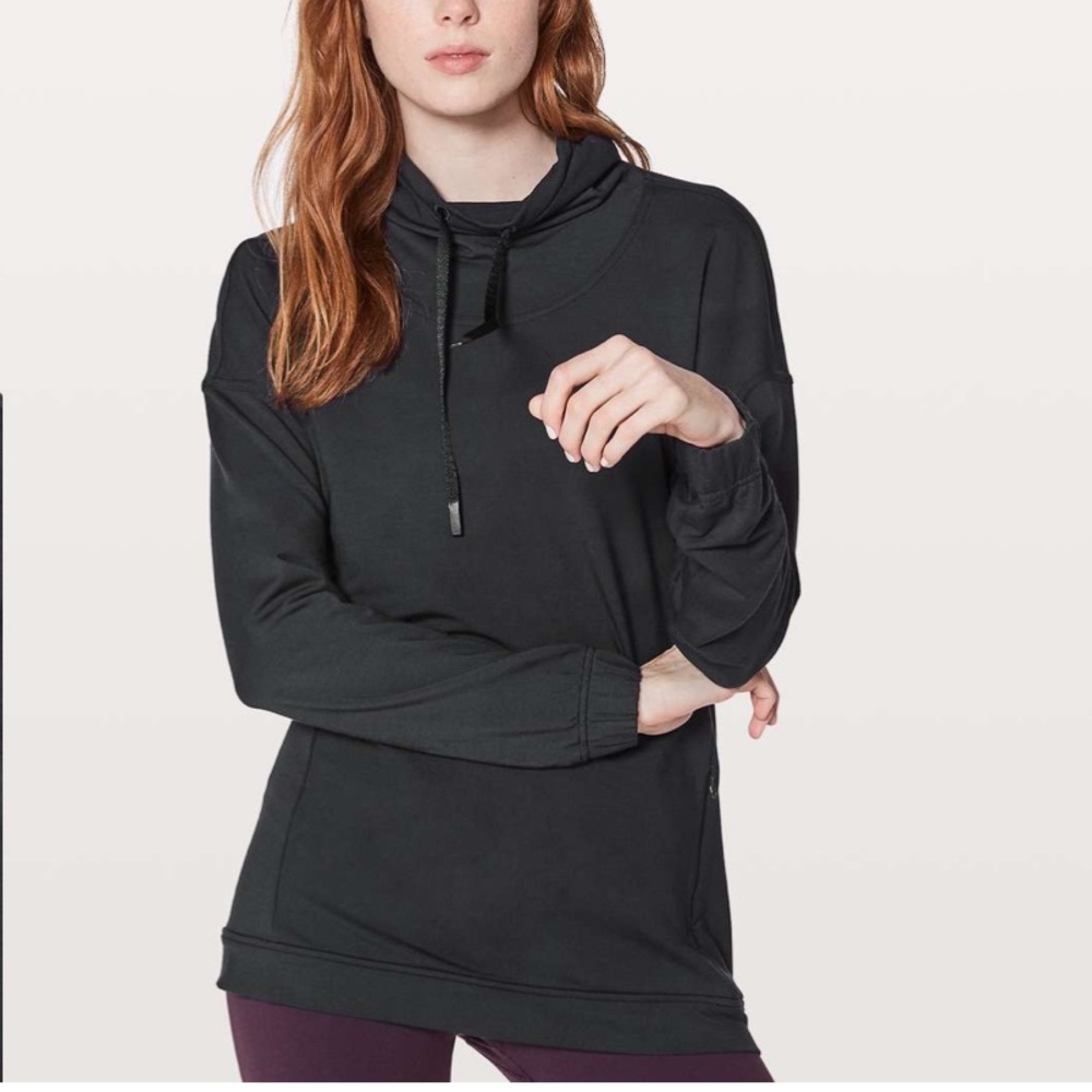 Lululemon Twisted & Tucked Long Sleeve Hoodie Black